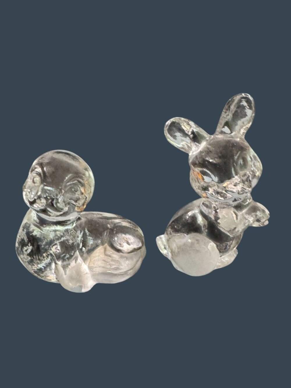 Vintage Clear Glass Seal and Bunny Figurines Töpfer-Haus Germany Art Glass - Picture 4 of 7